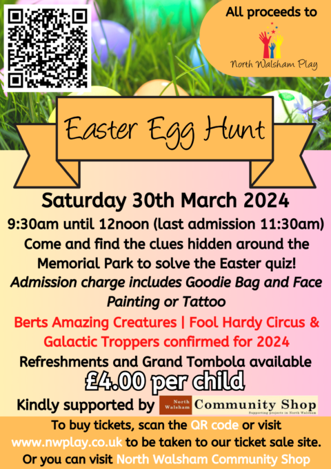 Easter Egg Hunt 2024 - Tickets On Sale Now! - North Walsham Play